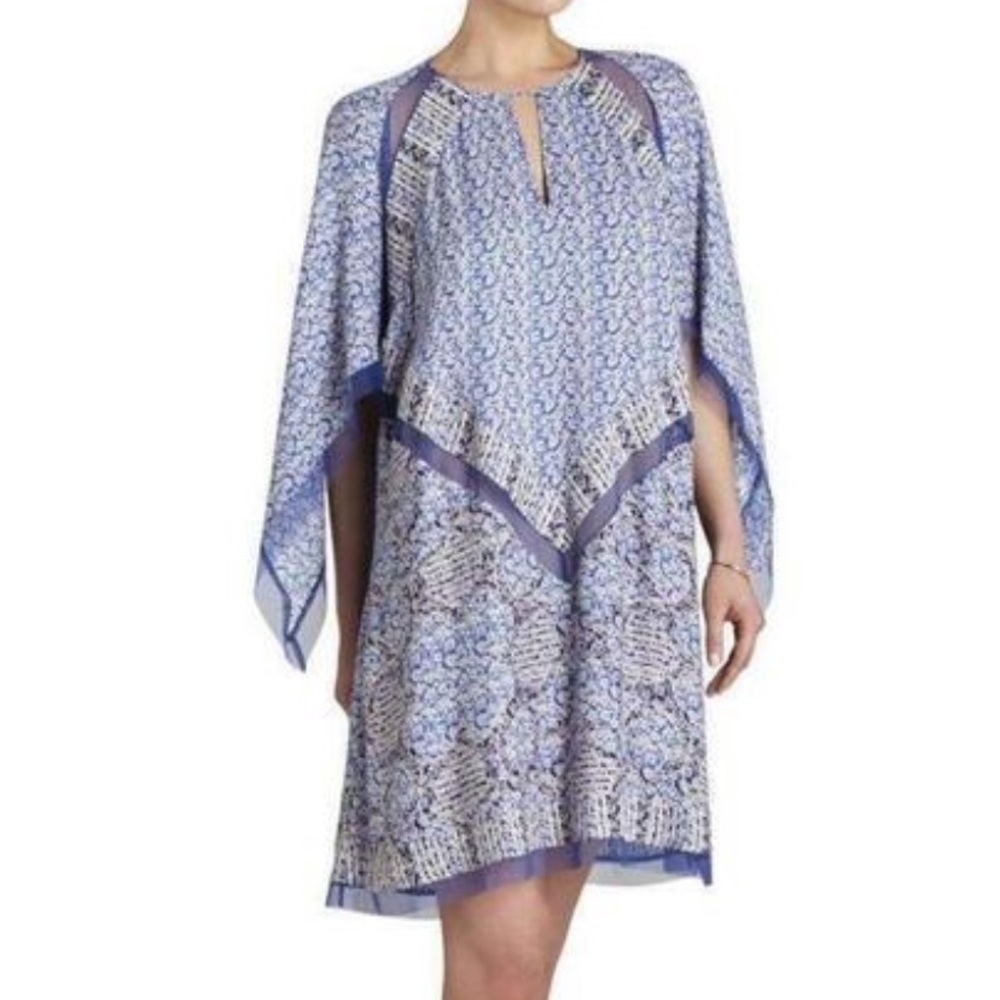 BCBG Woman’s Bardot Printed Long Sleeve Cocktail Dress
